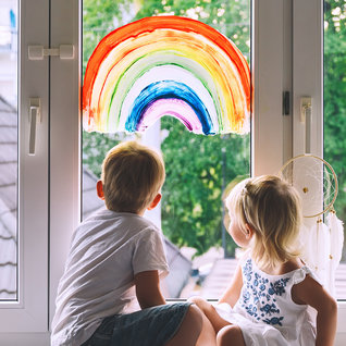 Statische raamsticker regenboog Statische raamsticker regenboog