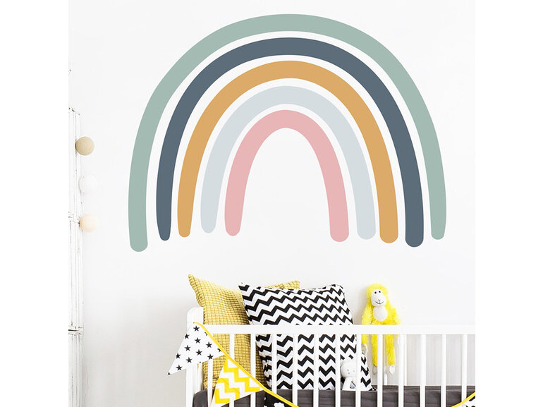 Muursticker regenboog babykamer