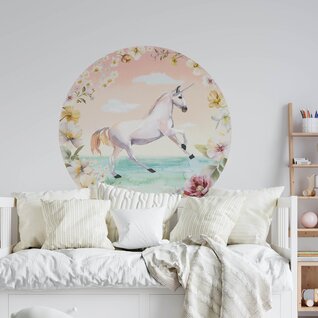 Unicorn muursticker cirkel Unicorn muursticker cirkel