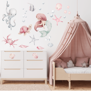 Muursticker zeemeermin