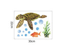 Glow in the dark Muursticker Schildpad, vis en bubbels