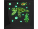 Glow in the dark Muursticker Schildpad, vis en bubbels