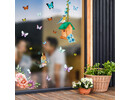 Statische raamdecoratie vogels / vlinders / vogelhuisje / bloemen herbruikbaar.