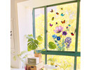 Statische raamdecoratie vlinders / bloemen herbruikbaar.