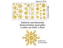 Statische raamdecoratie kerst sneeuwvlokken en sterren goud glitter herbruikbaar. Statische raamdecoratie kerst sneeuwvlokken en sterren goud glitter herbruikbaar.