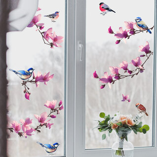 Raamsticker zelfklevend Pimpelmees