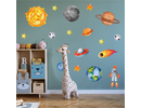 Muursticker ruimte galaxy planeten kinderkamer