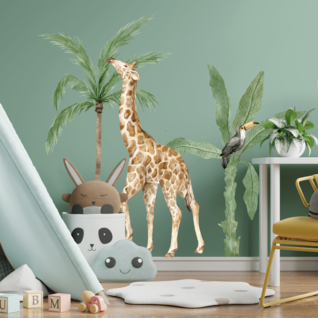 Jungle waterverf muurstickers safari Jungle waterverf muurstickers safari