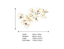 Magnolia bloemen wit muursticker