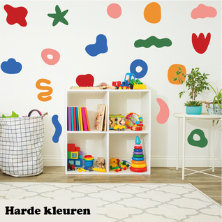 Stickerkamer Muursticker abstracte vormen kinderkamer Muursticker abstracte vormen kinderkamer