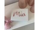 Naamsticker rosé goud kinderkamer Naamsticker rosé goud kinderkamer