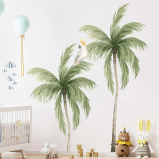 Muursticker Palmboom met Kaketoe Muursticker Palmboom met Kaketoe