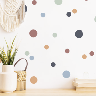 60 Boho Polka Dot muurstickers 60 Boho Polka Dot muurstickers