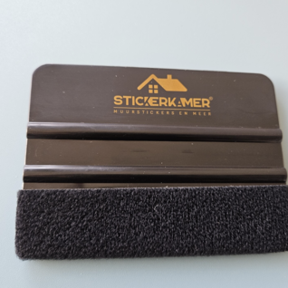 Rakel met vilt - zwart - sticker aanbreng tool Rakel met vilt - zwart - sticker aanbreng tool
