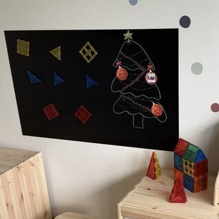 Magnetische muursticker krijtbord 60cm breed Magnetische muursticker krijtbord 60cm breed