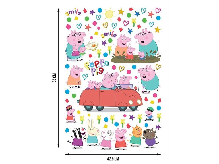 Peppa Pig Muurstickers AG Design Peppa Pig Muurstickers