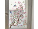 Stickerkamer Statische Raamsticker  dubbelzijdig geprint met Bloemen, Vogels en Vlinders – Dubbelzijdige Decoratie voor Ramen & Glas