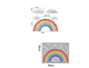 Regenboog raamsticker statisch met wolken Regenboog raamsticker statisch met wolken