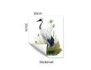 Statische raamsticker kraanvogel in de vijver
