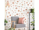 Stickerkamer Muursticker Boho Bloemen zacht roze - waterverf