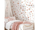 Stickerkamer Muursticker Boho Bloemen zacht roze - waterverf