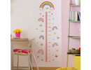 Muursticker Groeimeter regenboog kleurrijk kinderkamer