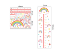 Muursticker Groeimeter regenboog kleurrijk kinderkamer