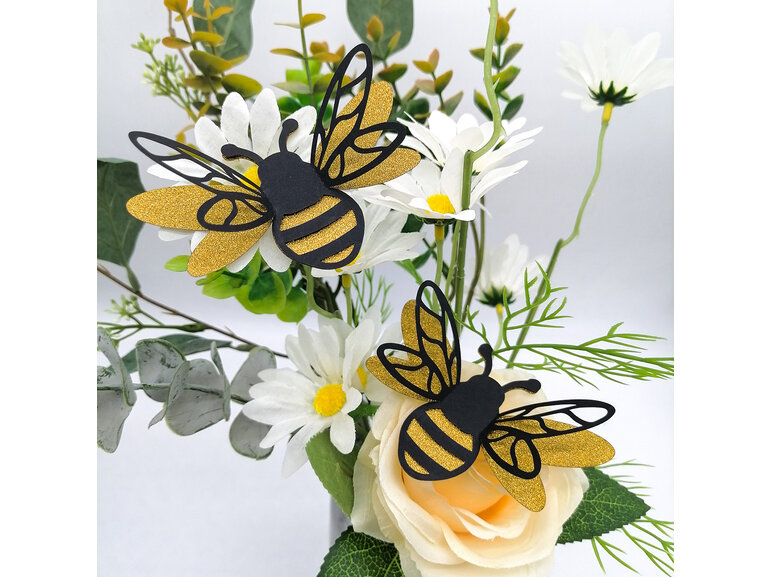 Muursticker 3D Gouden Bijen decoratie