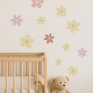 Daisy bloemen - madeliefjes muurstickers 65 stuks Daisy bloemen - madeliefjes muurstickers 65 stuks