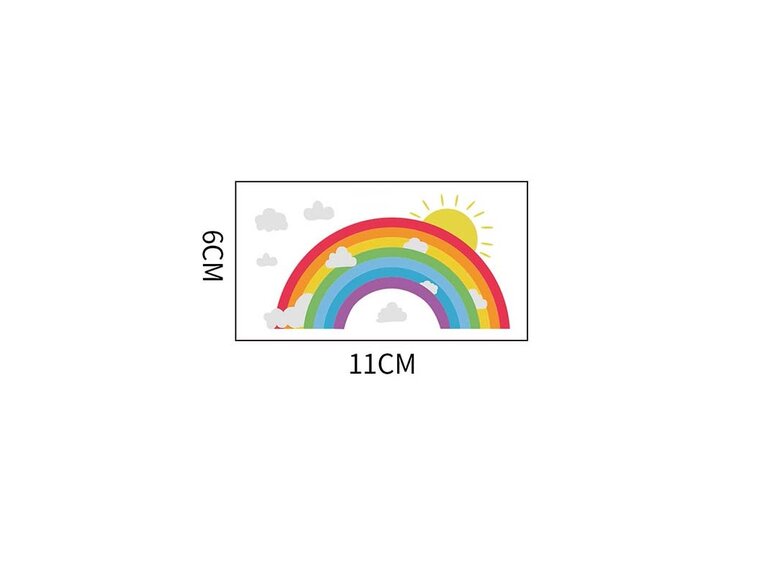 Betoverende Glow in the Dark Regenboog Sticker - Perfect voor Boven je Lichtknopje in de Kinderkamer of Hal