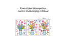 Stickerkamer Statische Raamstickers bloempotten dubbelzijdig geprint met Groene Planten en Bloemen – Natuurlijke Glasdecoratie voor Ramen en Etalages