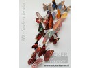 Muursticker kleurrijke 3D vlinders XXL - 9 Sets  - 108 vlinders