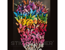 Muursticker kleurrijke 3D vlinders XXL - 9 Sets  - 108 vlinders