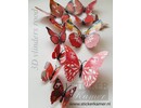 Muursticker kleurrijke 3D vlinders XXL - 9 Sets  - 108 vlinders