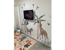 Jungle waterverf muurstickers safari - toekan - giraffe - olifant - aapjes