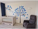 Muursticker boom en apen babykamer /  kinderkamer