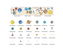 Stickerkamer Glow in the dark muurstickers Ruimte planeten thema