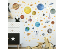 Stickerkamer Glow in the dark muurstickers Ruimte planeten thema