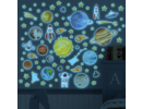 Stickerkamer Glow in the dark muurstickers Ruimte planeten thema