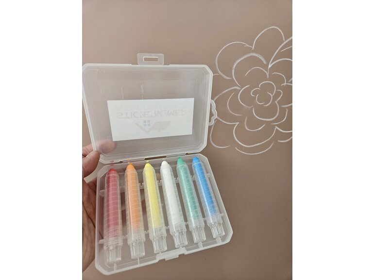 Krijtjes stofvrij voor magneetstickers - set 6 stuks