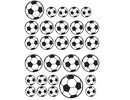 Muursticker voetballen 28 stuks
