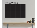 Muursticker krijtbord weekplanner this week zwart
