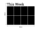 Muursticker krijtbord weekplanner this week zwart