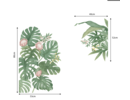 Muursticker jungle decoratieve palmbladen groen botanisch Muursticker jungle decoratieve palmbladen groen botanisch