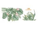 Muursticker jungle decoratieve palmbladen groen botanisch Muursticker jungle decoratieve palmbladen groen botanisch
