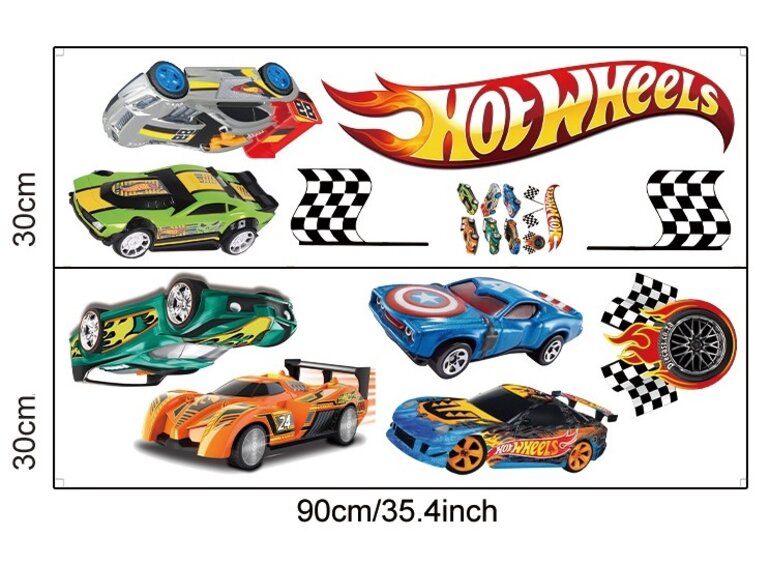 Muurstickers stoere race auto's - zelfklevend - verwijderbaar Muurstickers stoere race auto's - zelfklevend - verwijderbaar