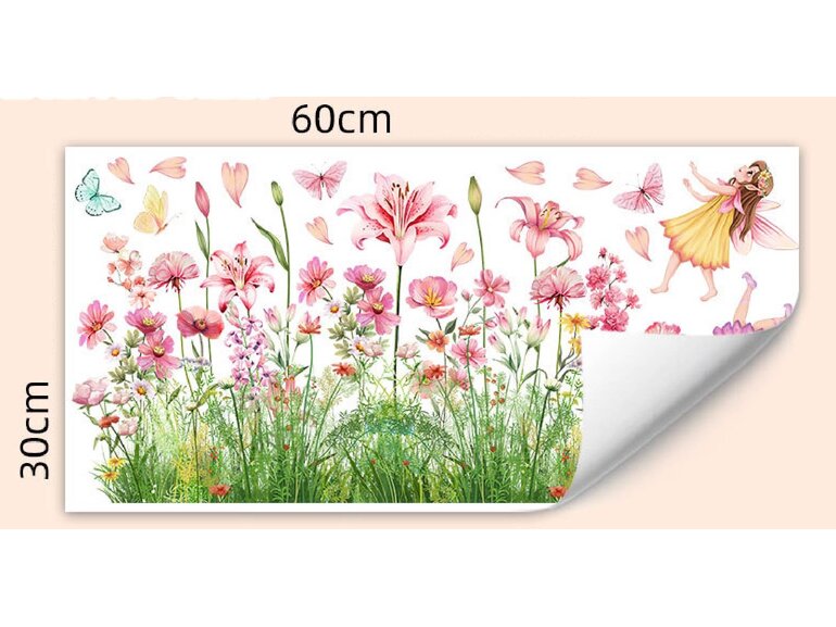 Statische Raamsticker Bloemen & Feeën – Dubbelzijdig Zichtbaar & Herbruikbaar Statische Raamsticker Bloemen & Feeën – Dubbelzijdig Zichtbaar & Herbruikbaar