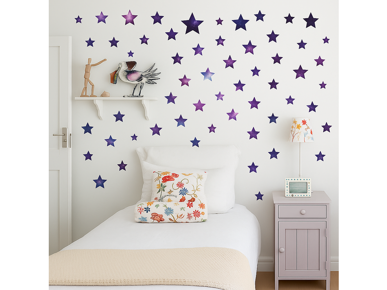 Muursticker galaxy ruimte sterren kinderkamer