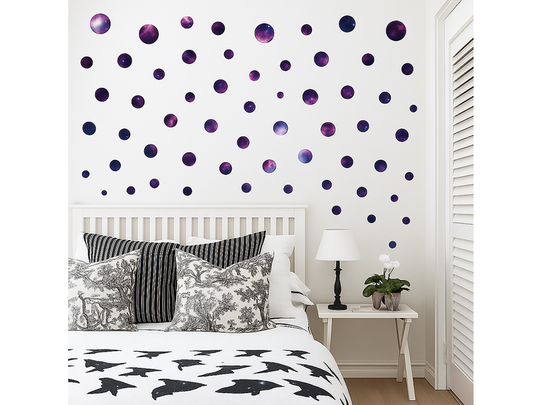 Muursticker galaxy ruimte sterren kinderkamer
