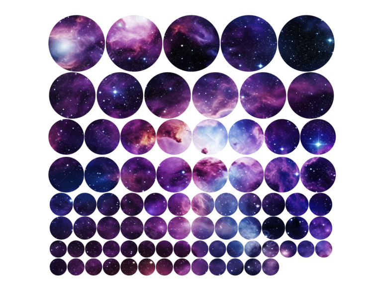 Muursticker galaxy ruimte sterren kinderkamer